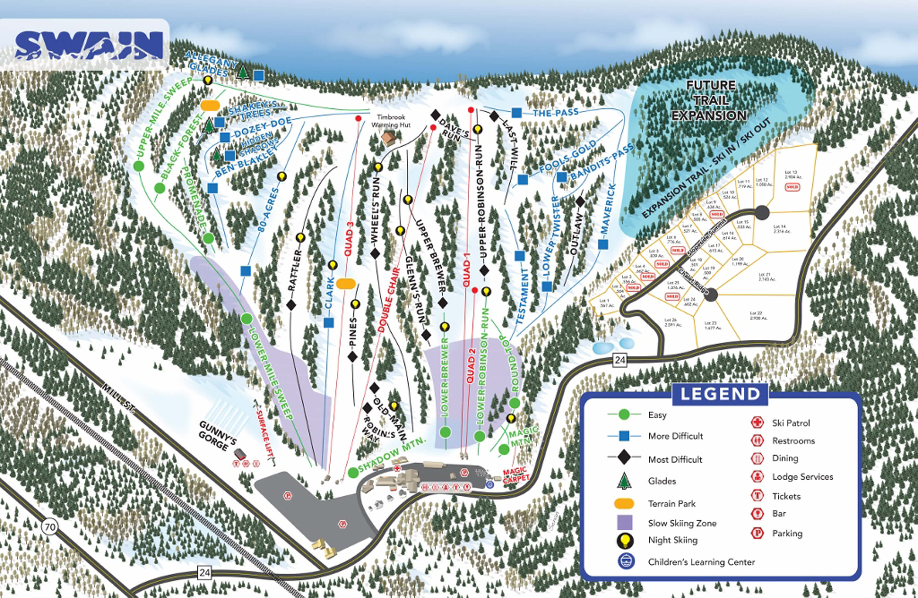 Swain Resort Trail Map