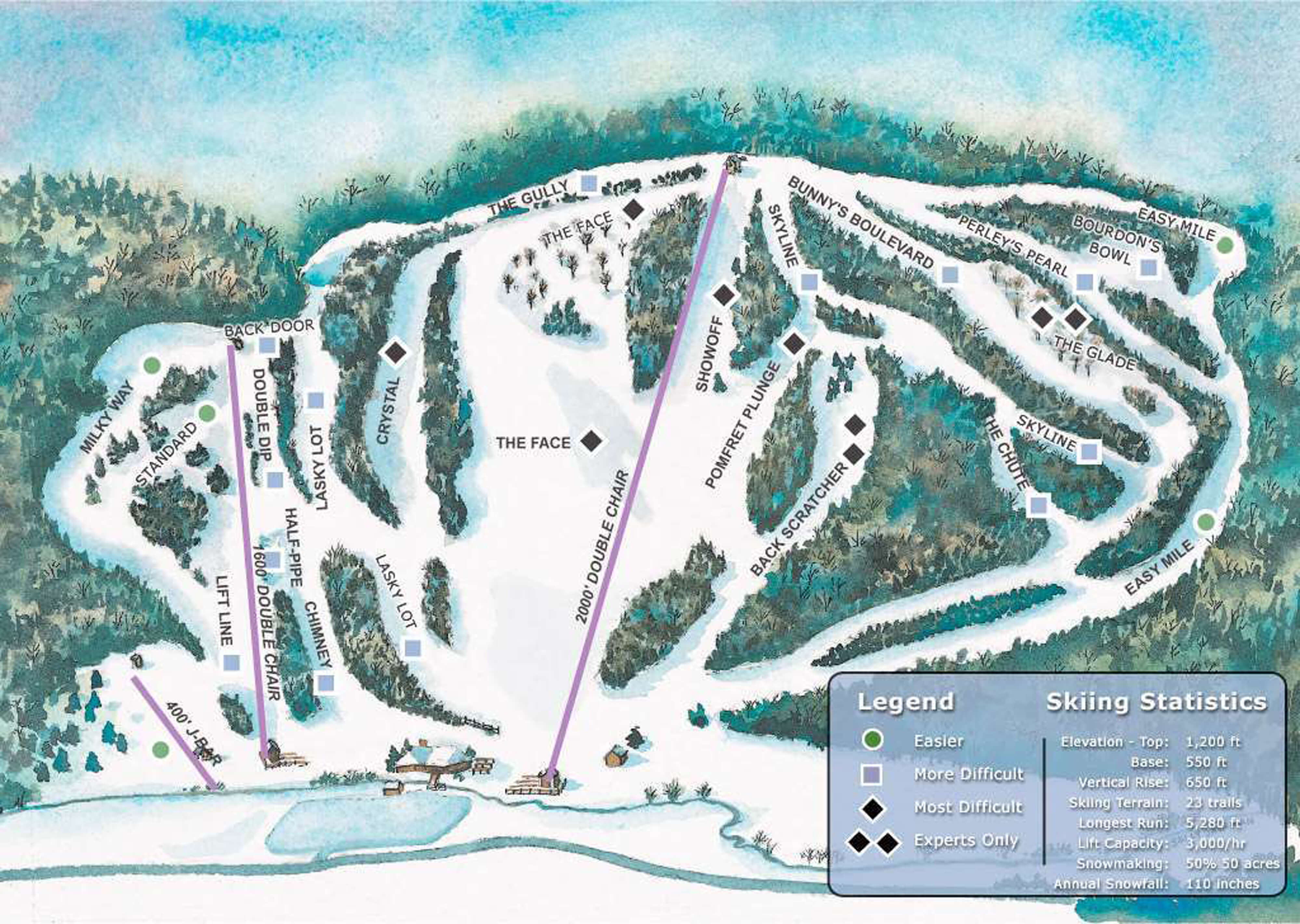 Christmas Mountain Village Trail Map