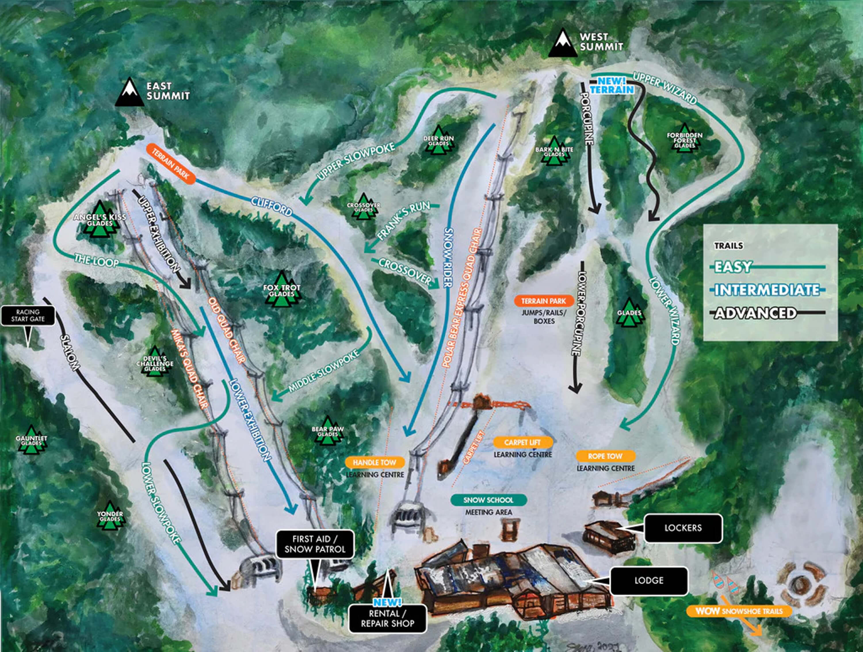 Mount Pakenham Ski Resort Trail Map