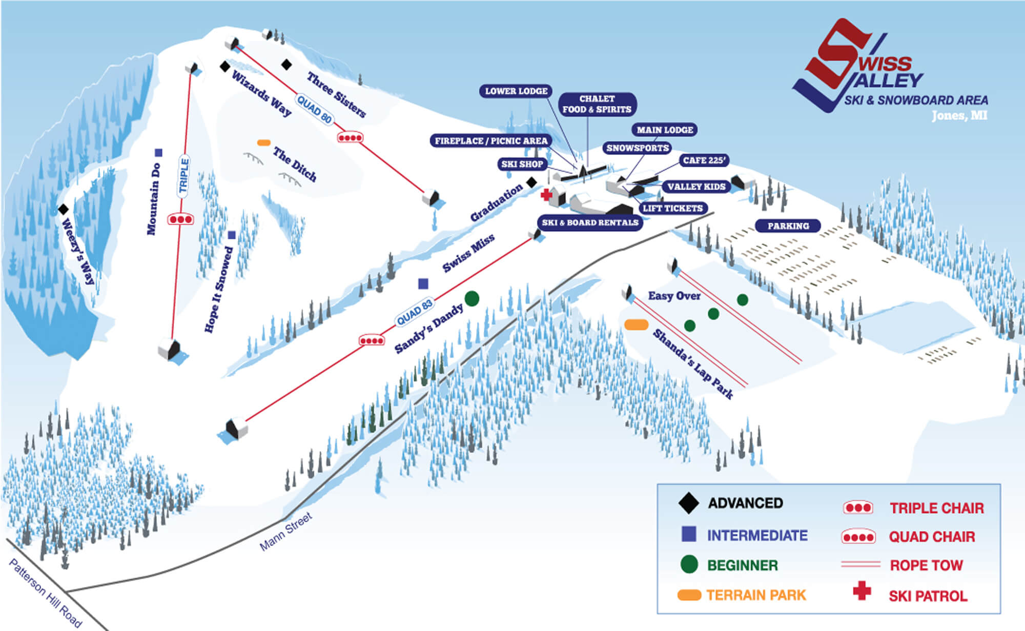 Swiss Valley Trail Map