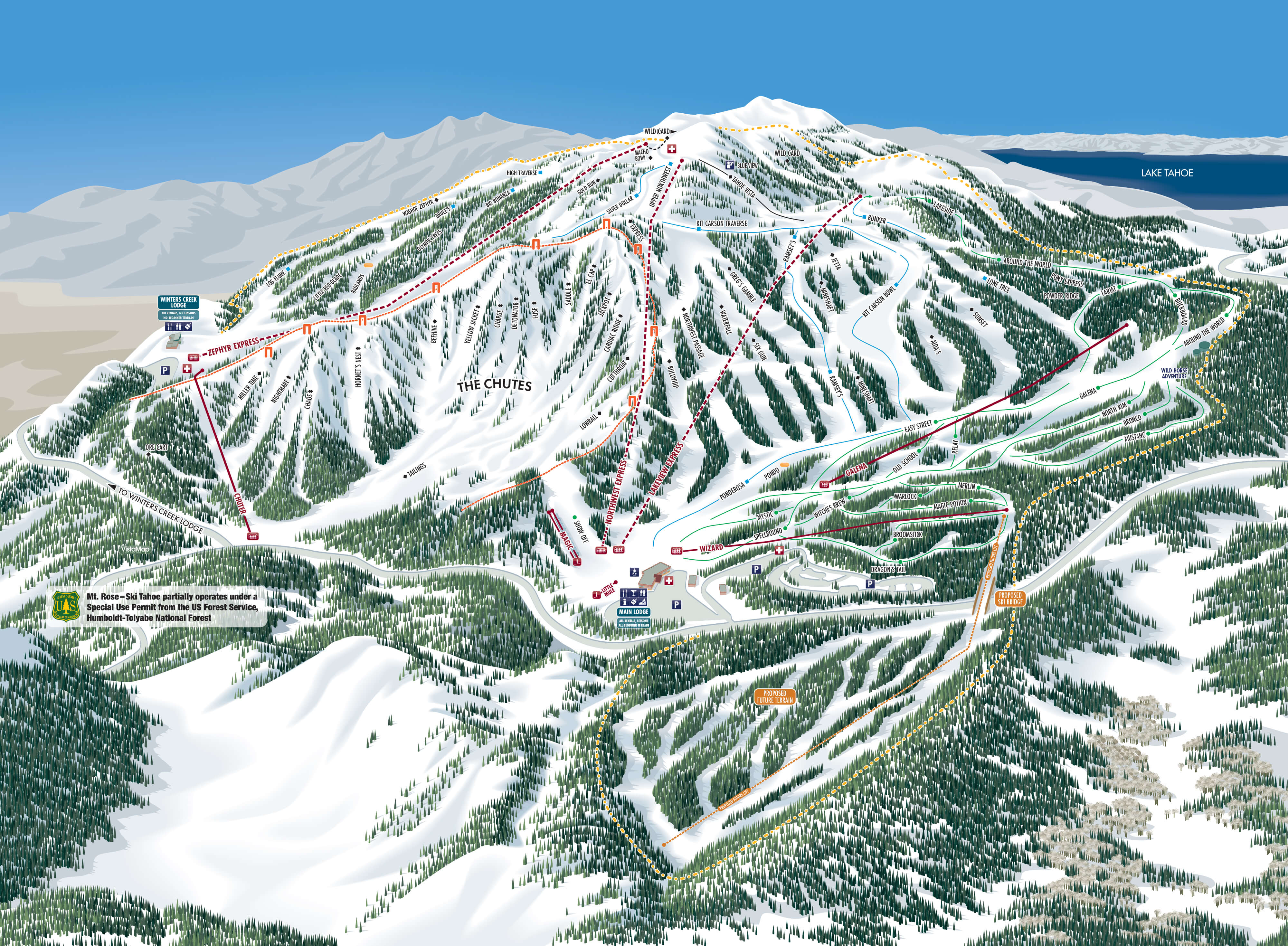 Mt Rose Ski Tahoe Trail Map