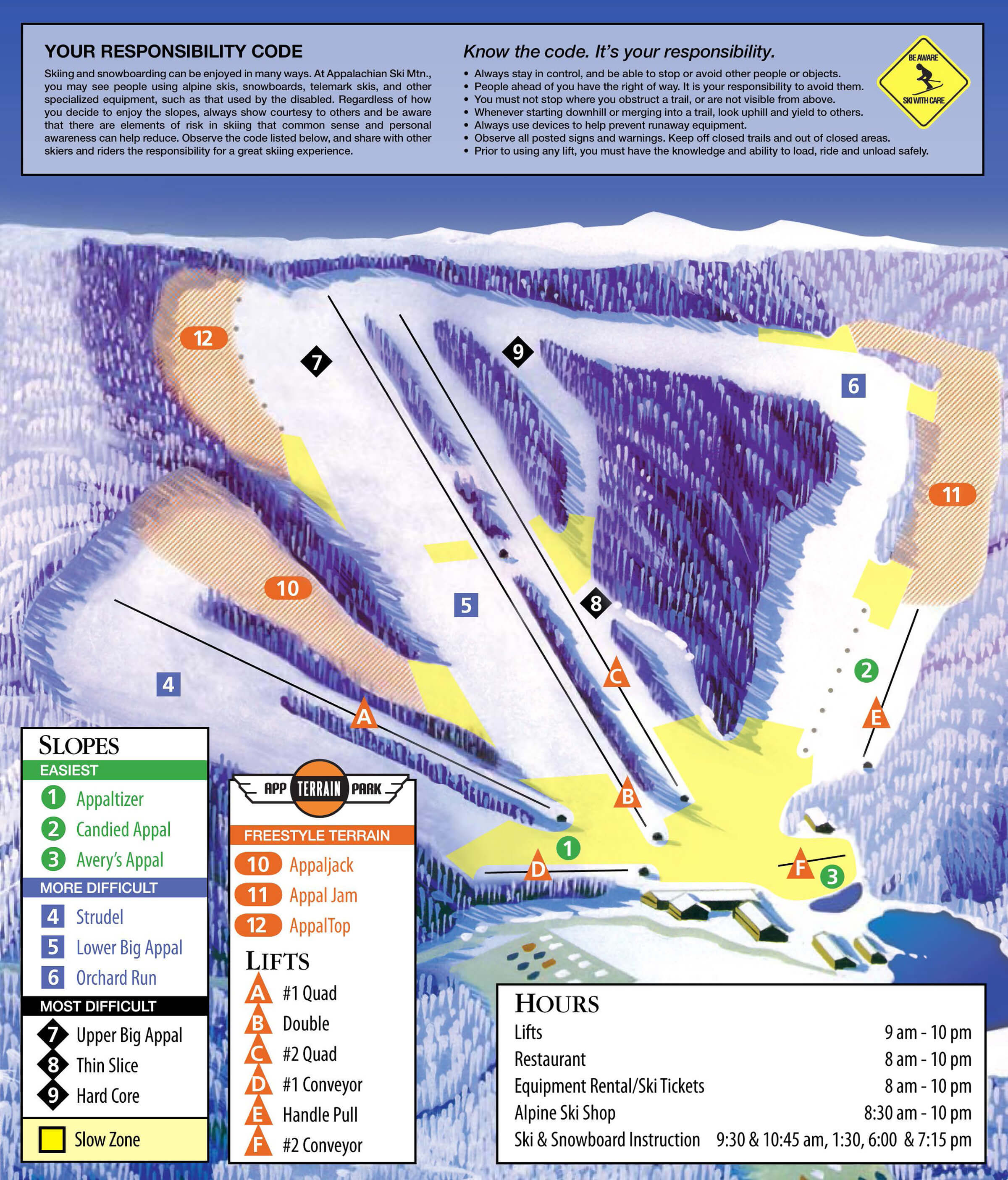 Appalachian Ski Mtn Trail Map