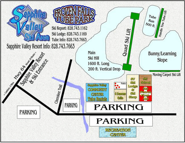 Sapphire Valley Ski Area Trail Map