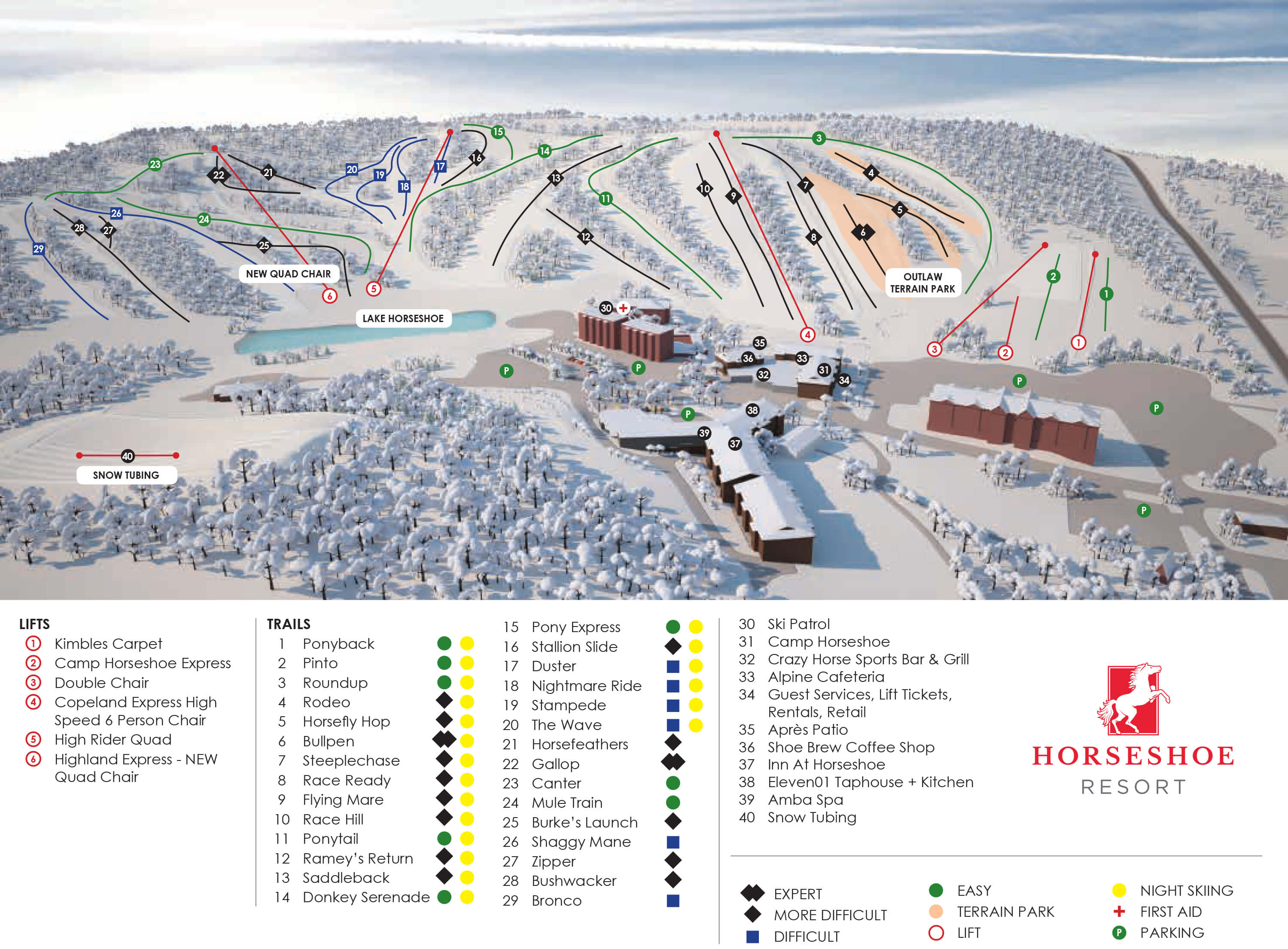 Horseshoe Resort Trail Map