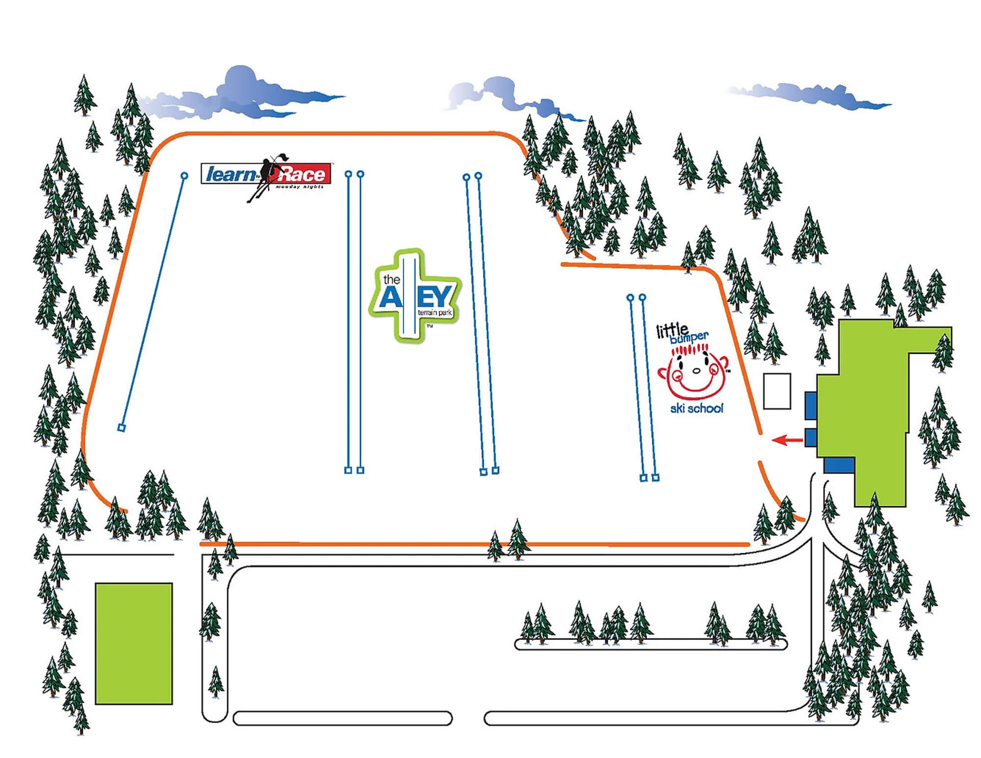 Four Lakes Snowsports Trail Map