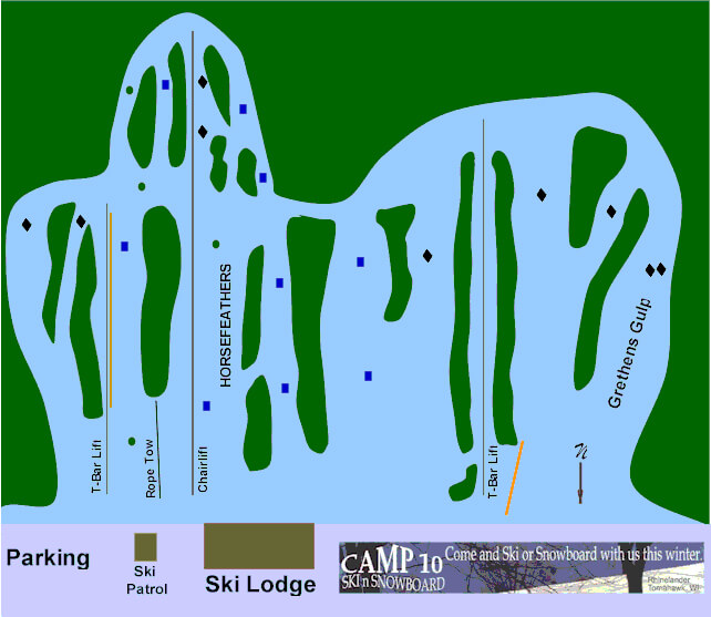 Camp 10 Ski N Snowboard Trail Map