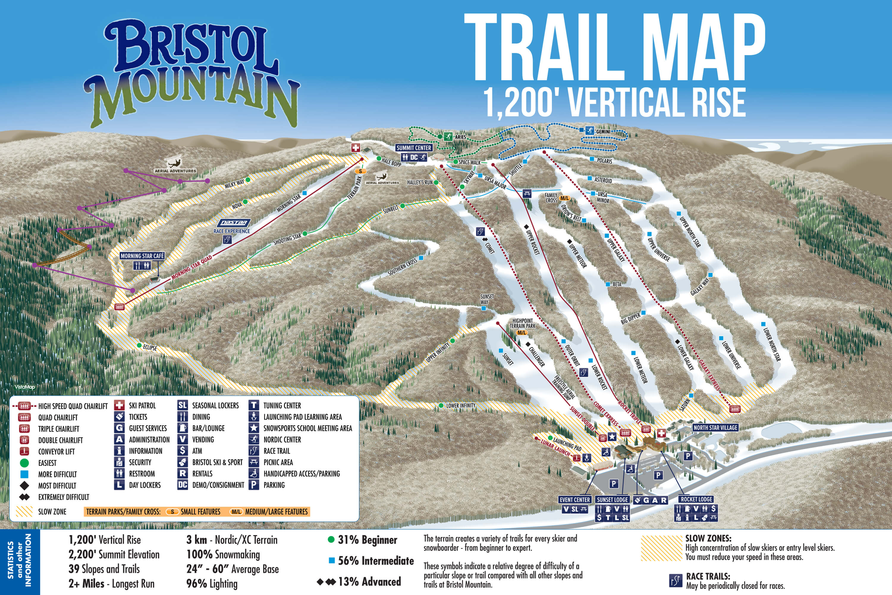Bristol Mountain  Trail Map
