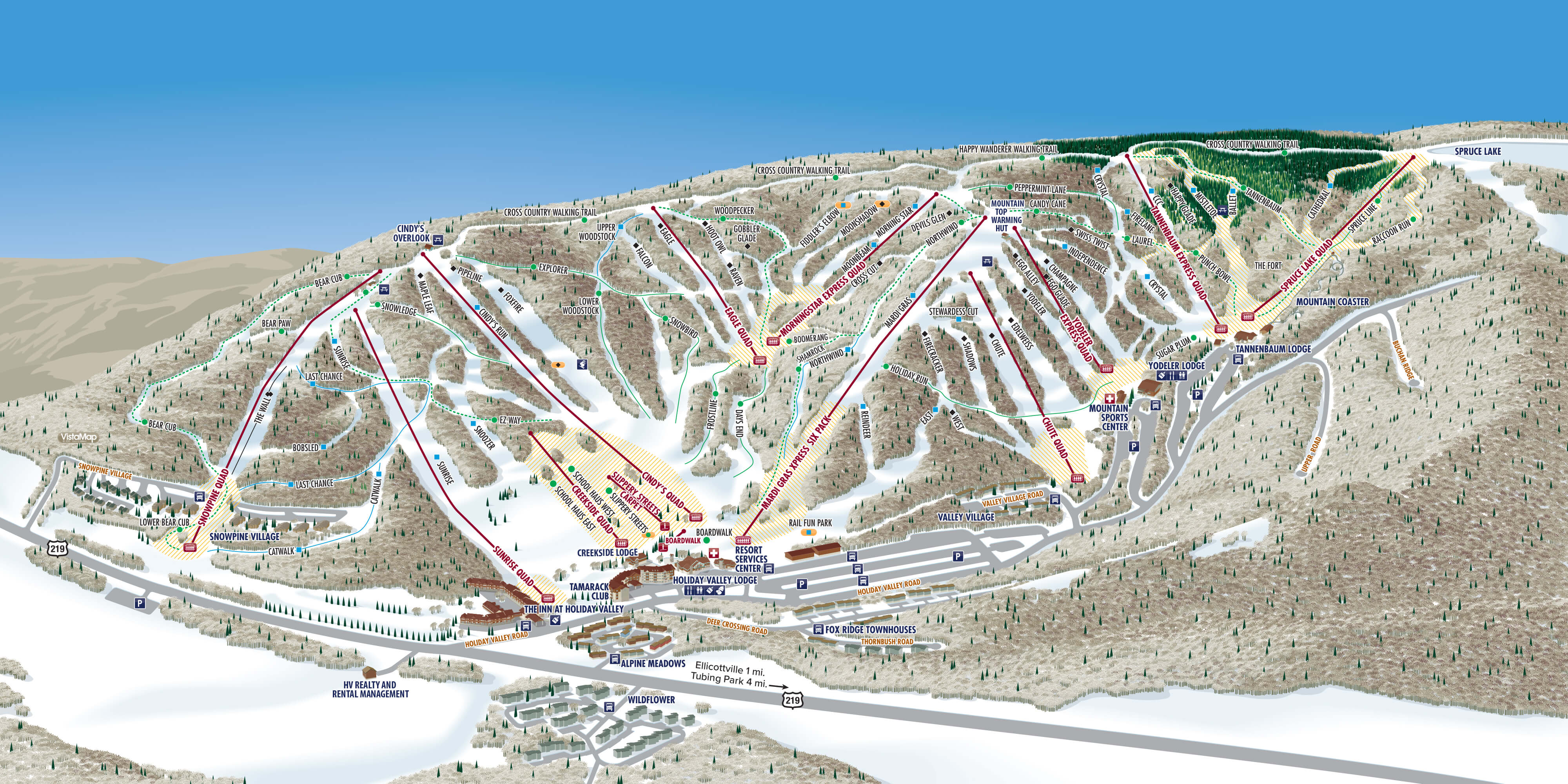 Holiday Valley Trail Map