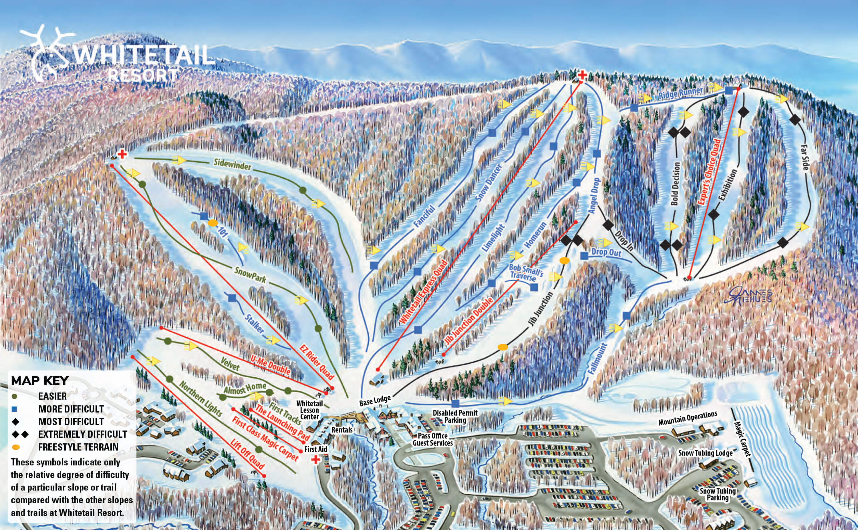 Whitetail Resort Trail Map