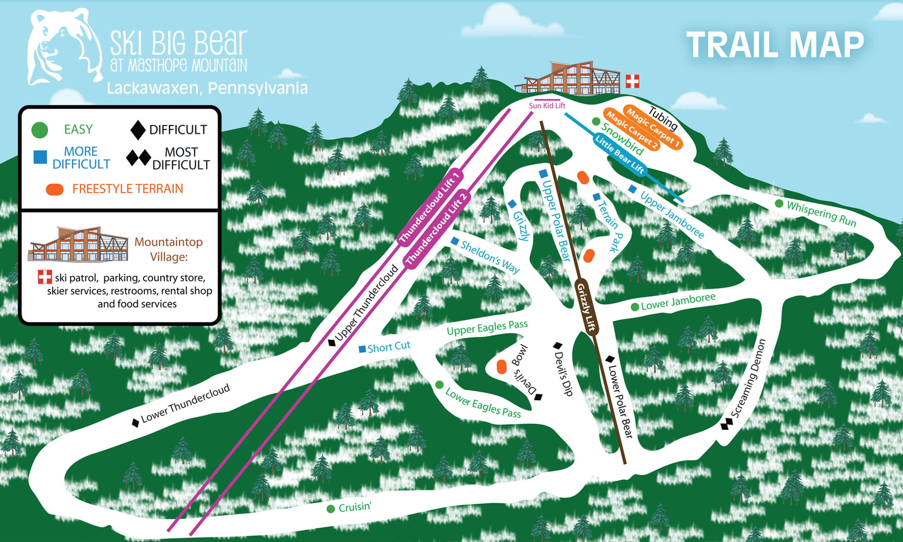 Ski Big Bear Trail Map