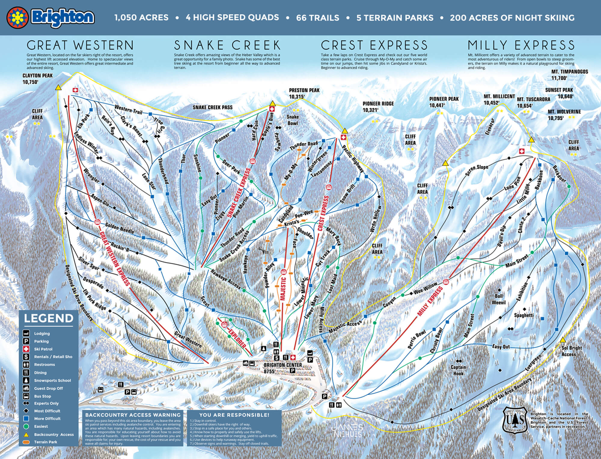 Brighton Resort Trail Map