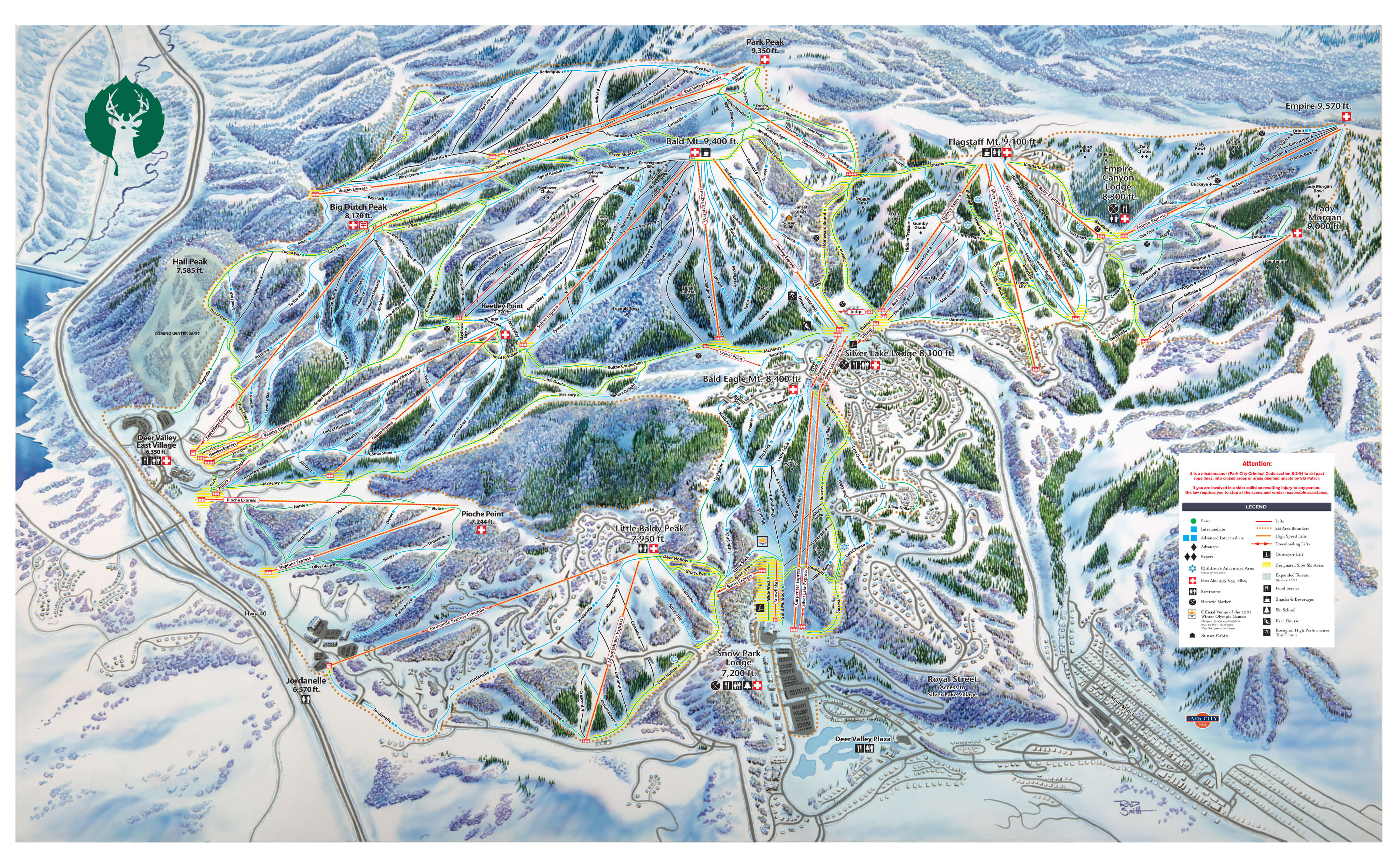 Deer Valley Resort Trail Map