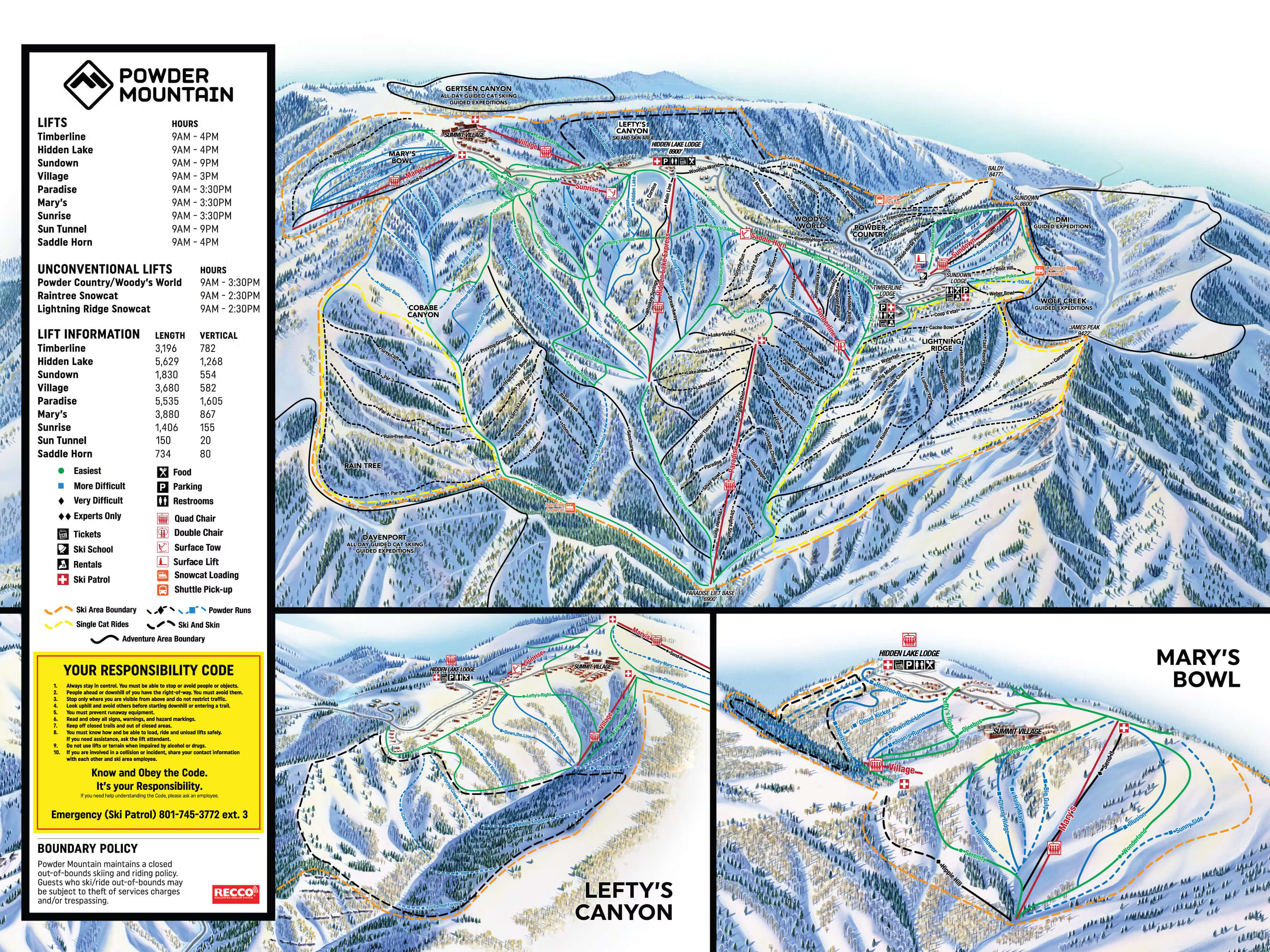 Powder Mountain Resort Trail Map