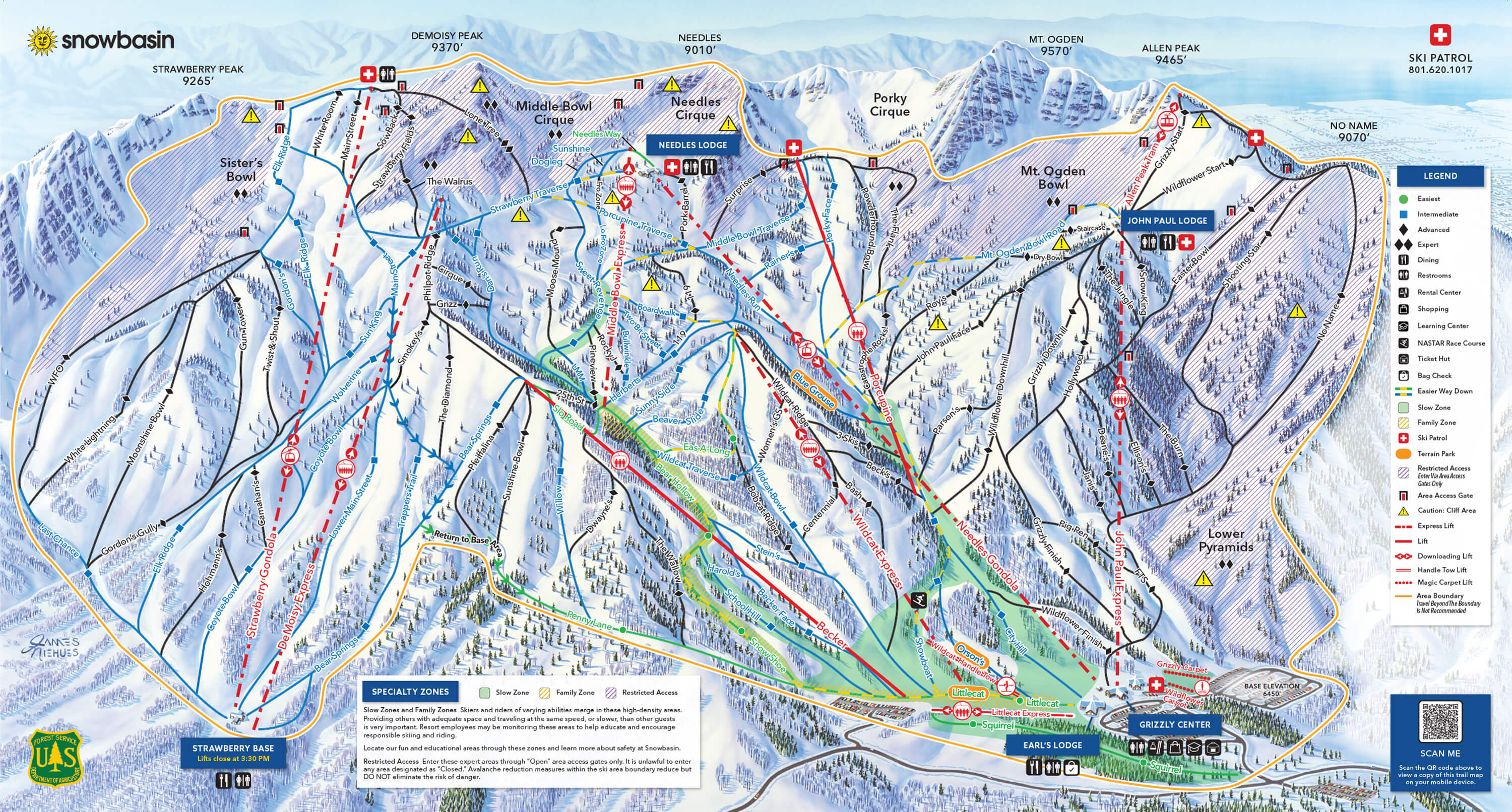 Snowbasin Resort Trail Map