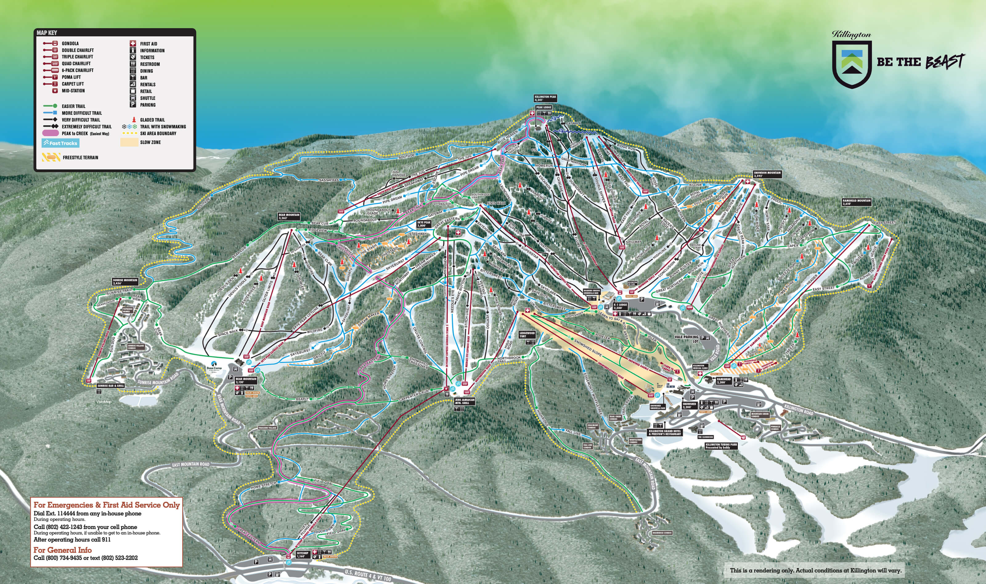 Killington Resort Trail Map