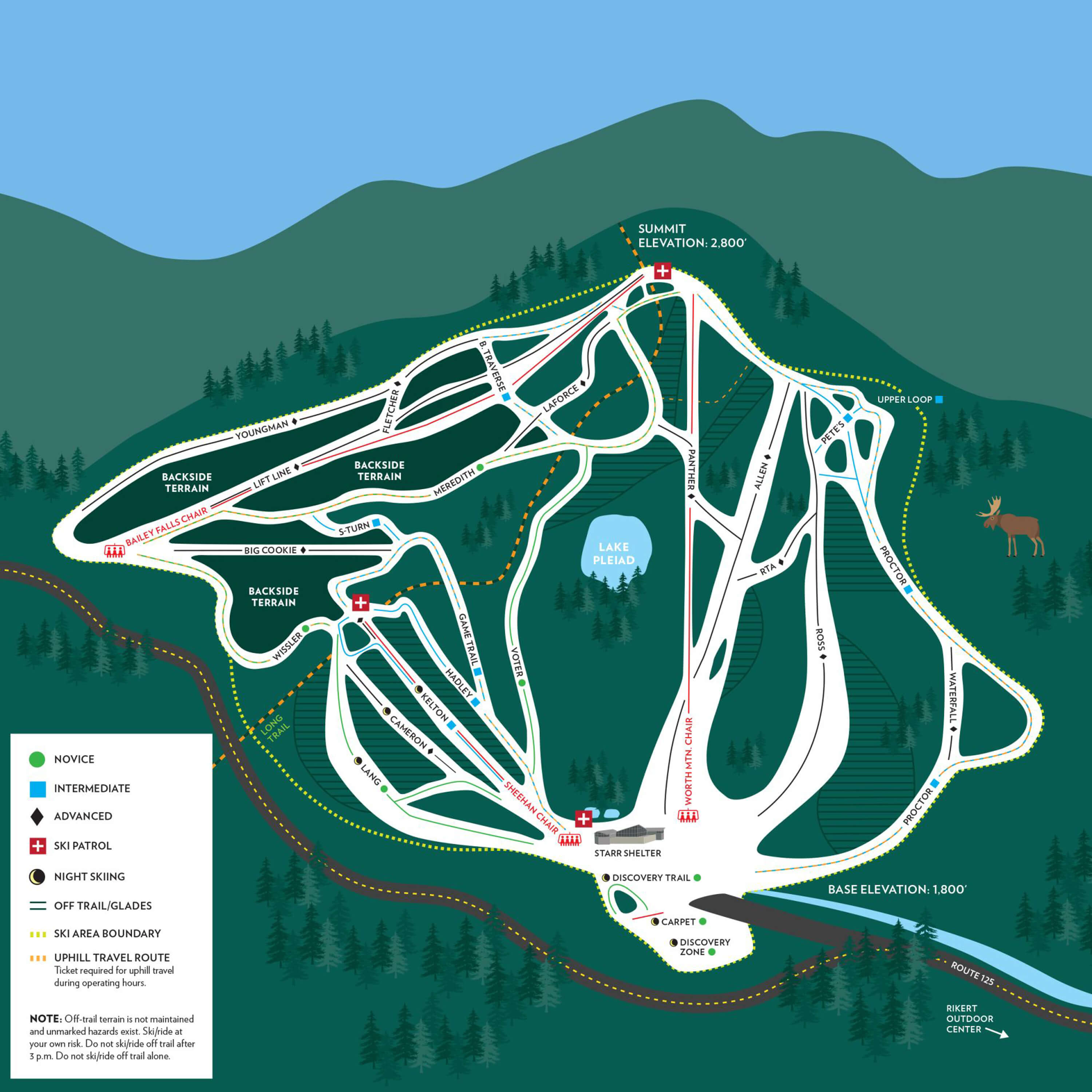 Middlebury Snowbowl Trail Map