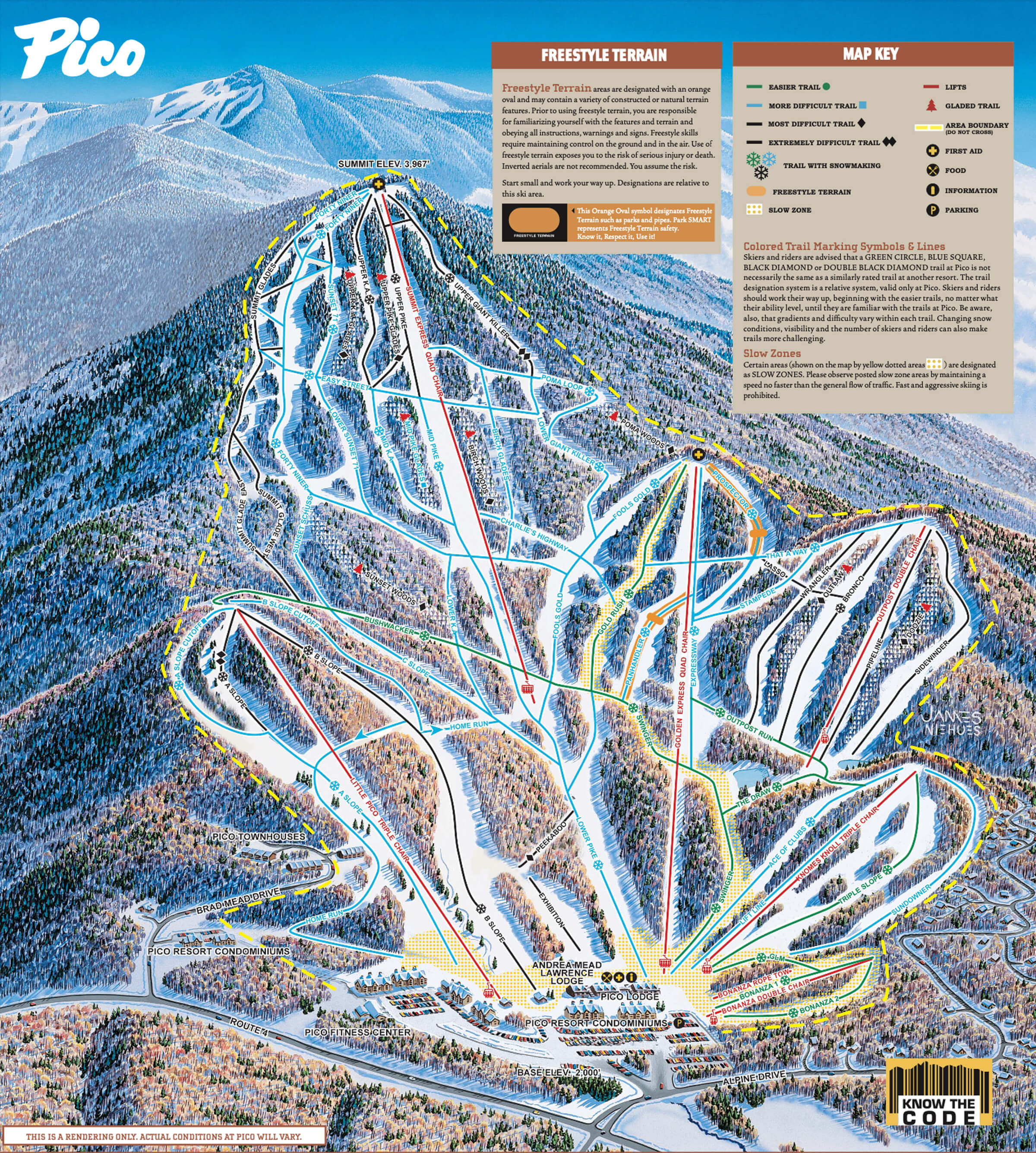 Pico Mountain Trail Map