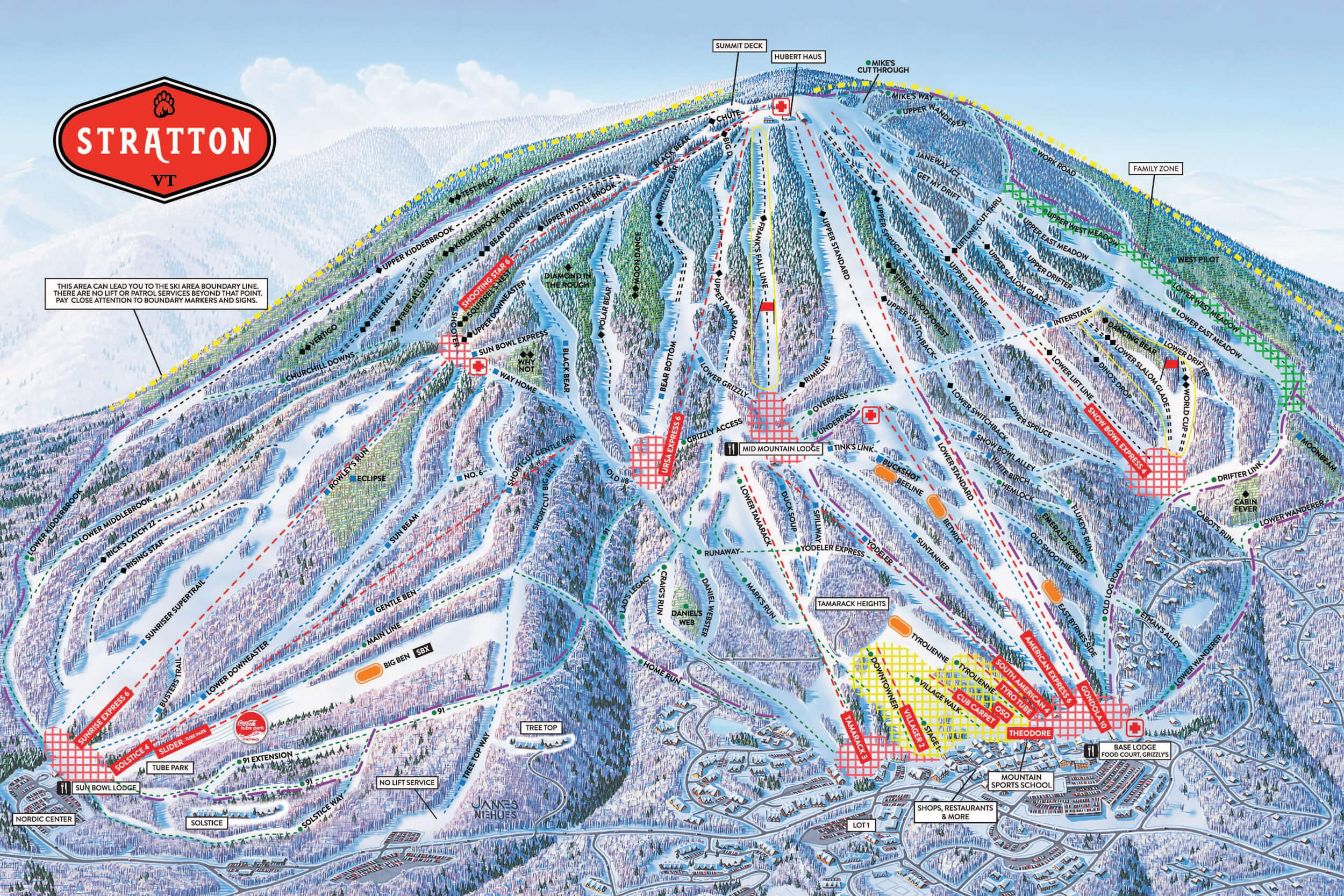 Stratton Mountain Resort Trail Map