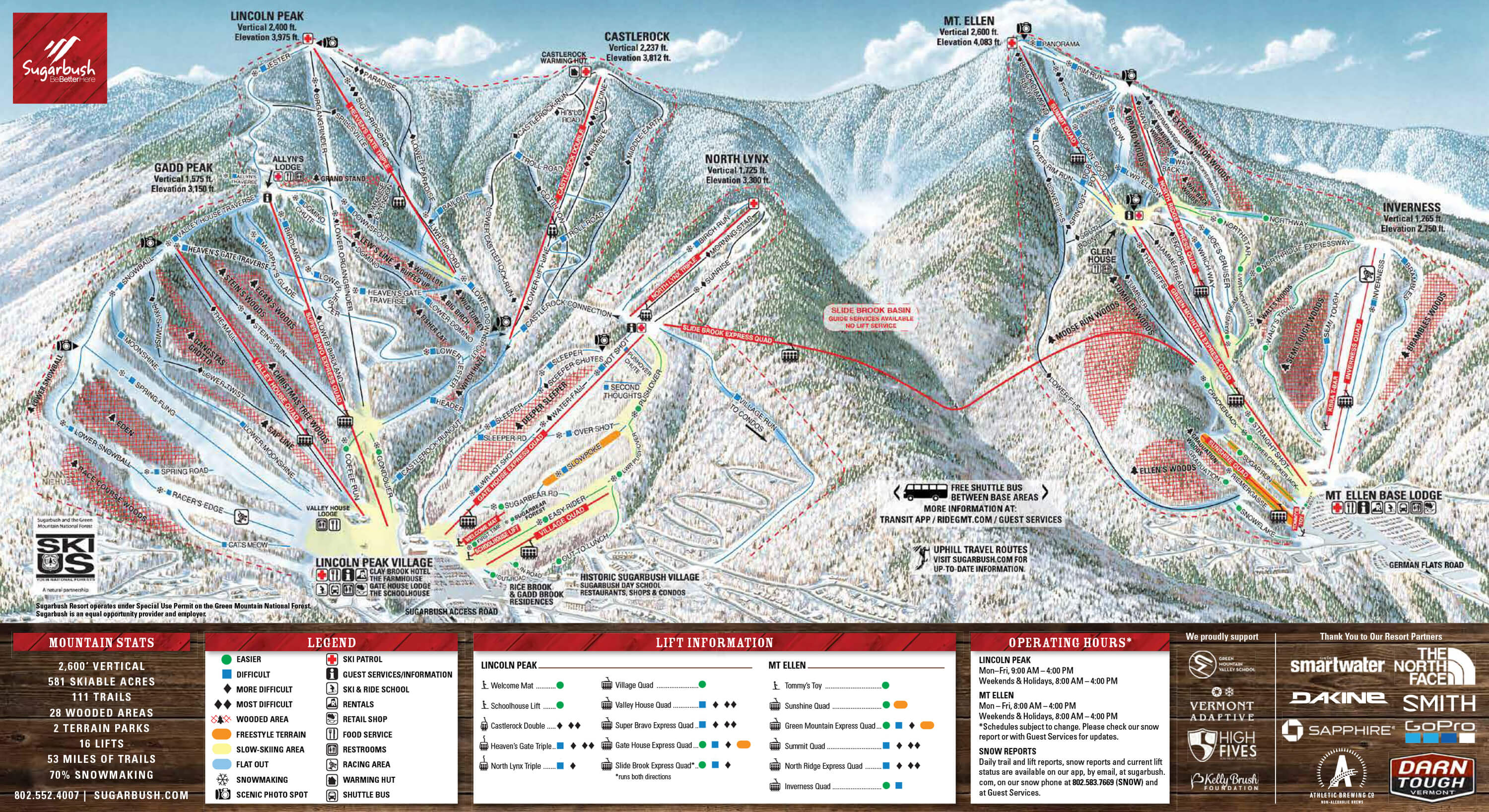 Sugarbush Resort Trail Map