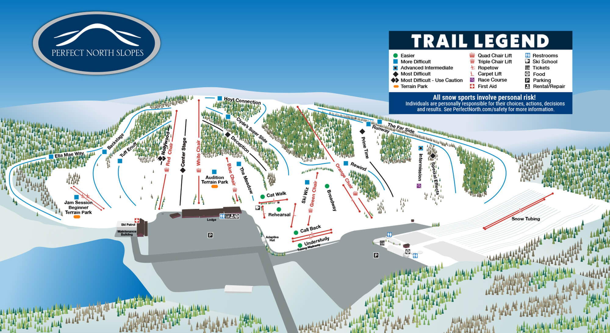 Perfect North Slopes Trail Map