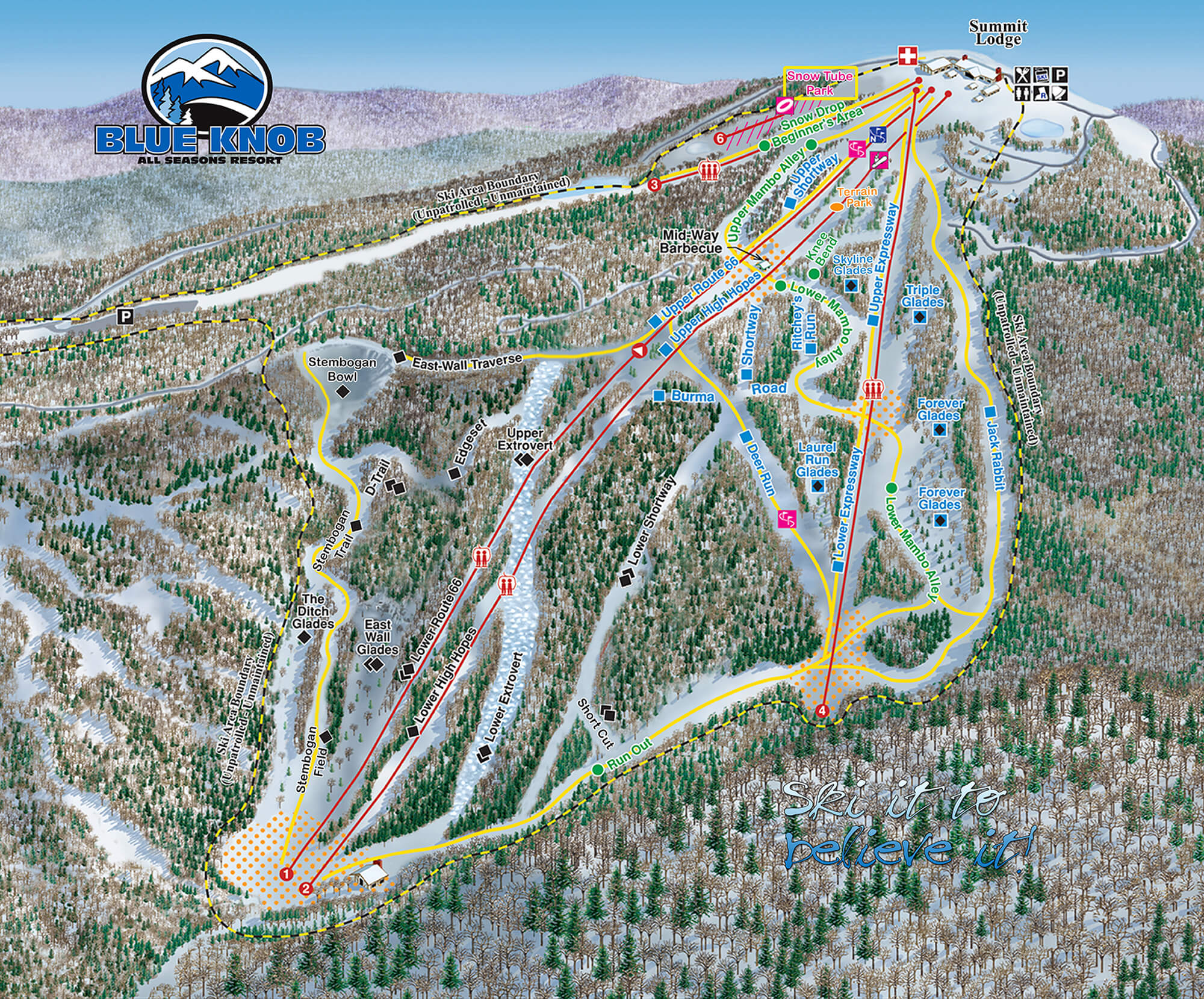Blue Knob All Seasons Resort Trail Map