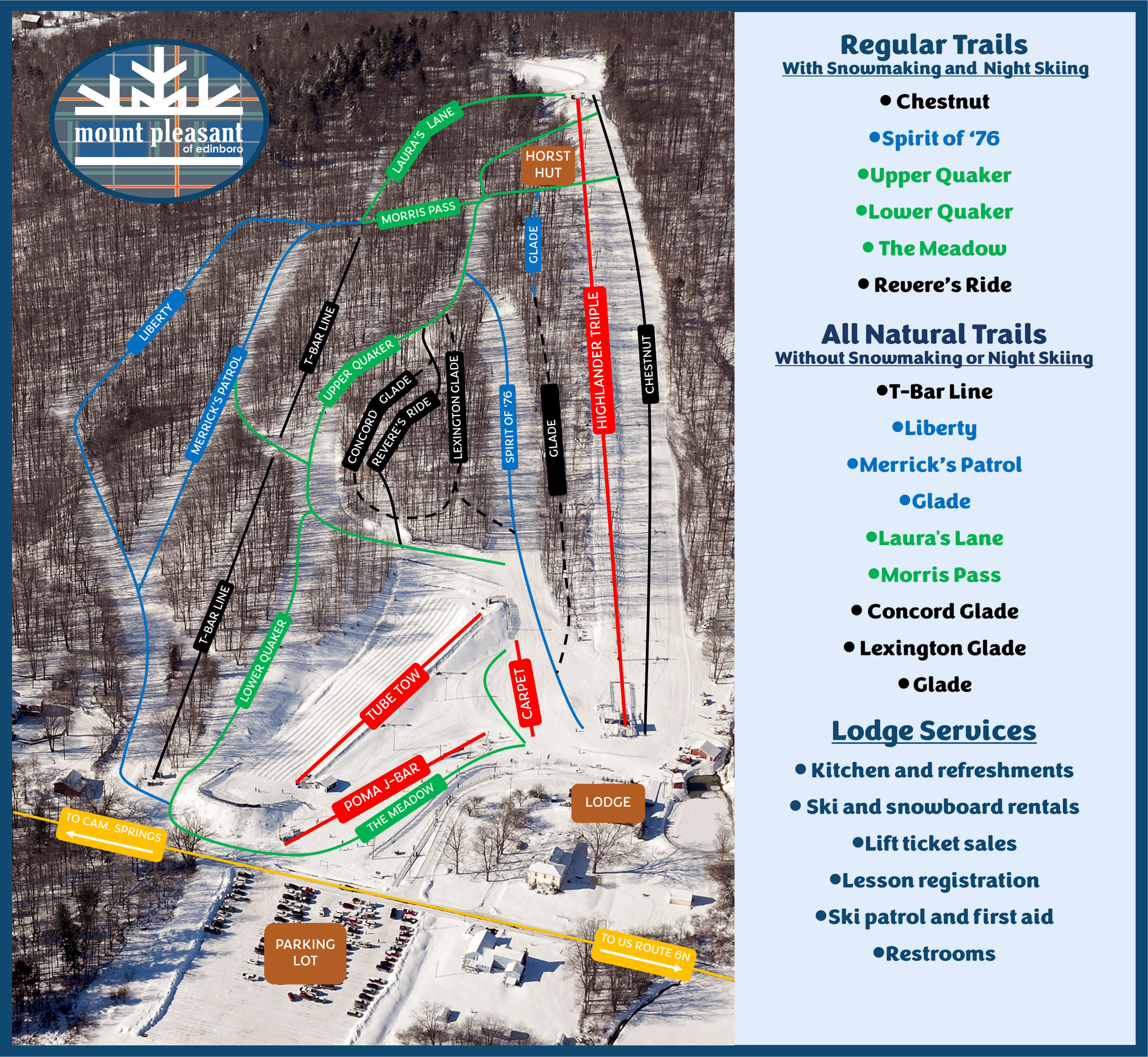 Mount Pleasant of Edinboro Trail Map