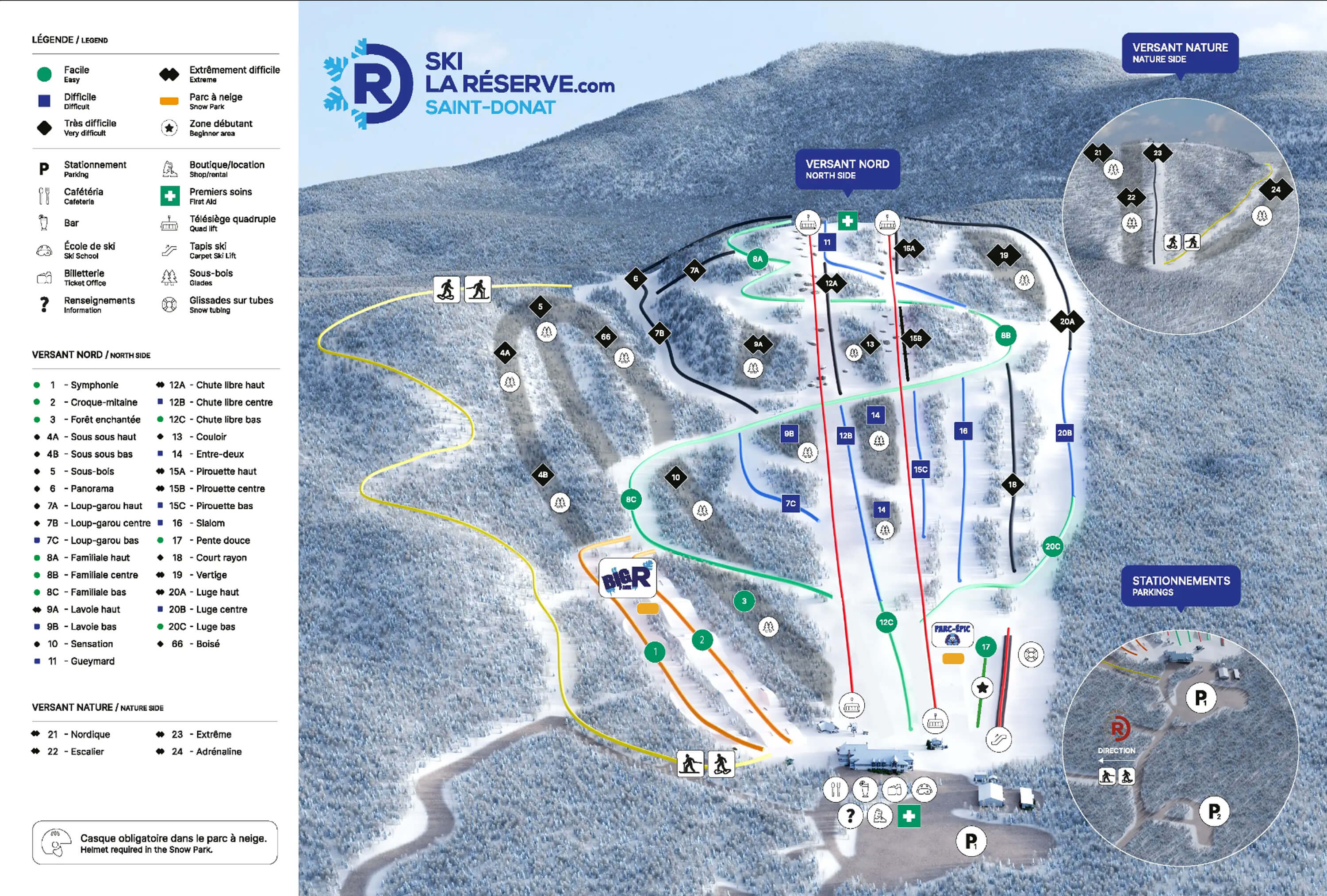 Ski La Reserve Trail Map
