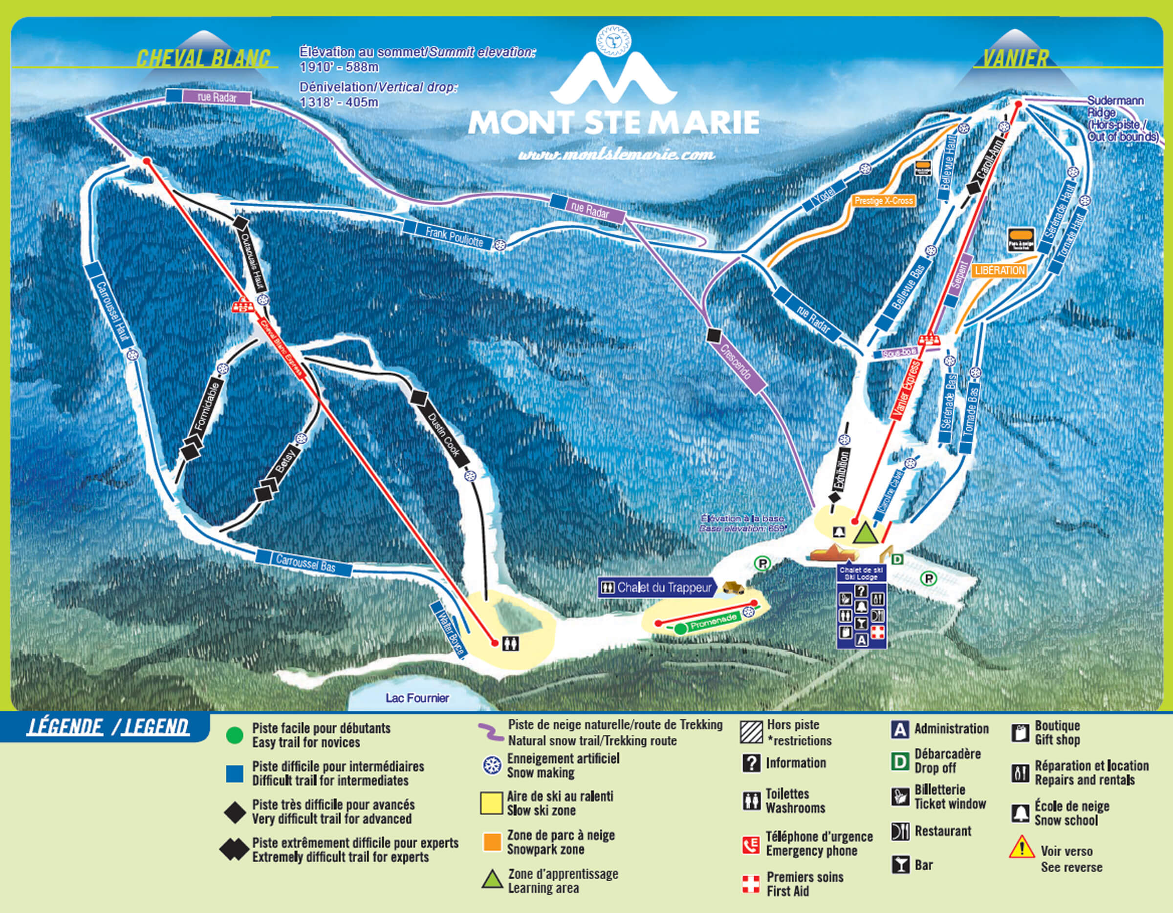 Mont Ste Marie Trail Map
