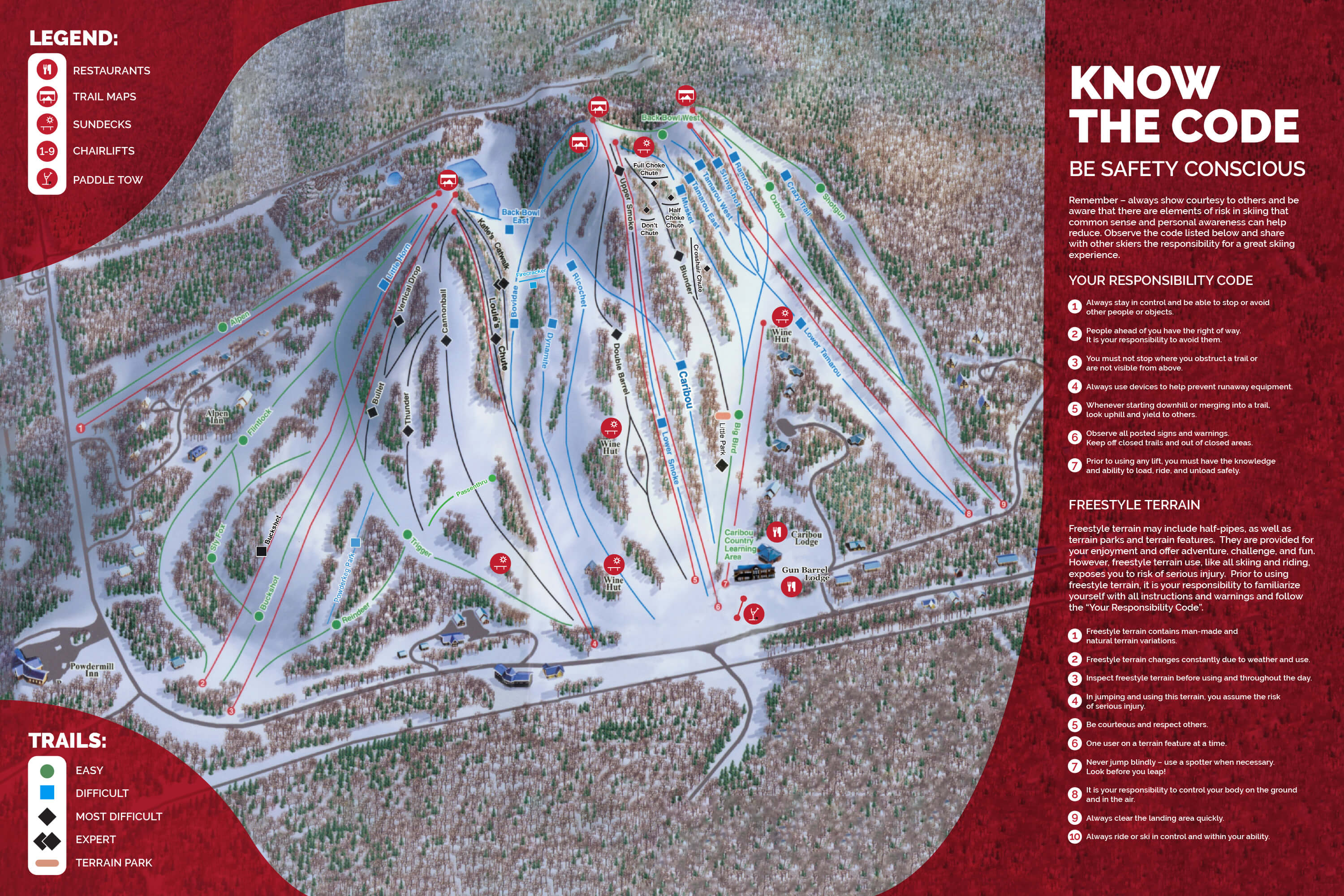 Big Powderhorn Mountain Resort Trail Map