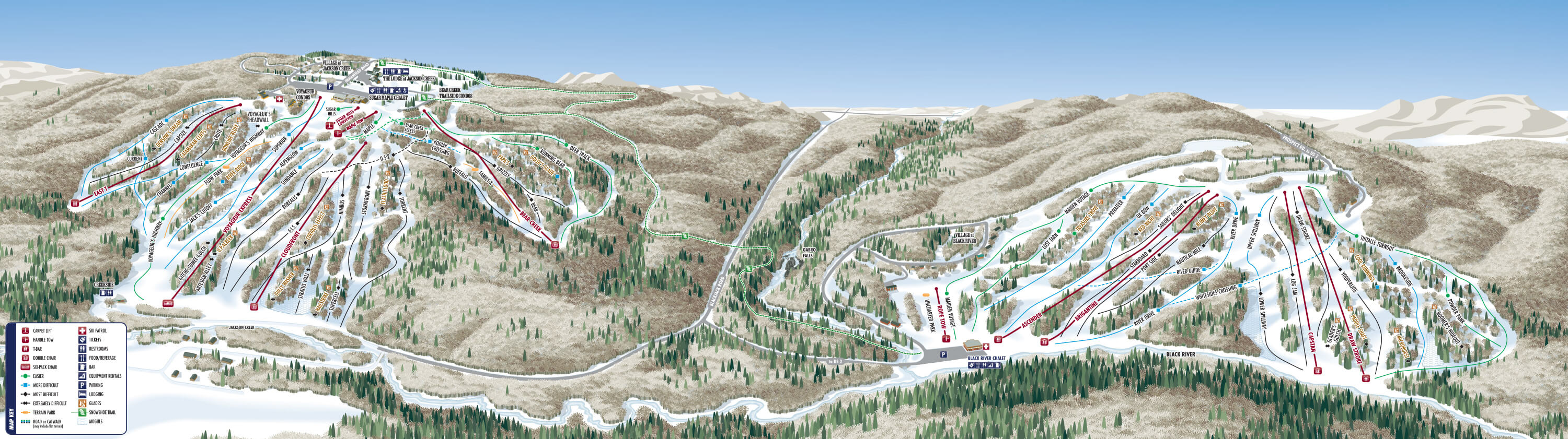 Snowriver Mountain Resort Trail Map