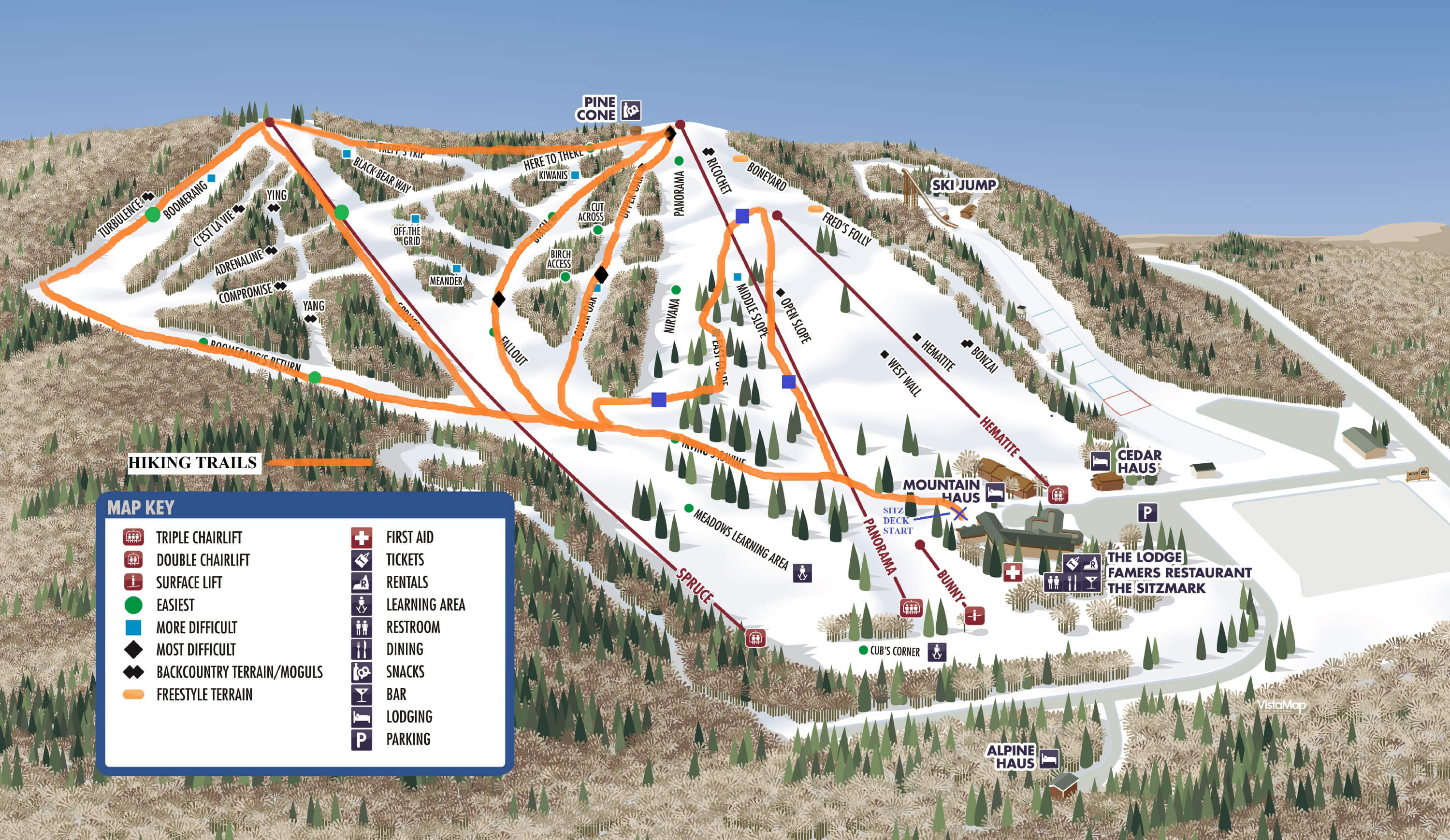Pine Mountain Resort Trail Map