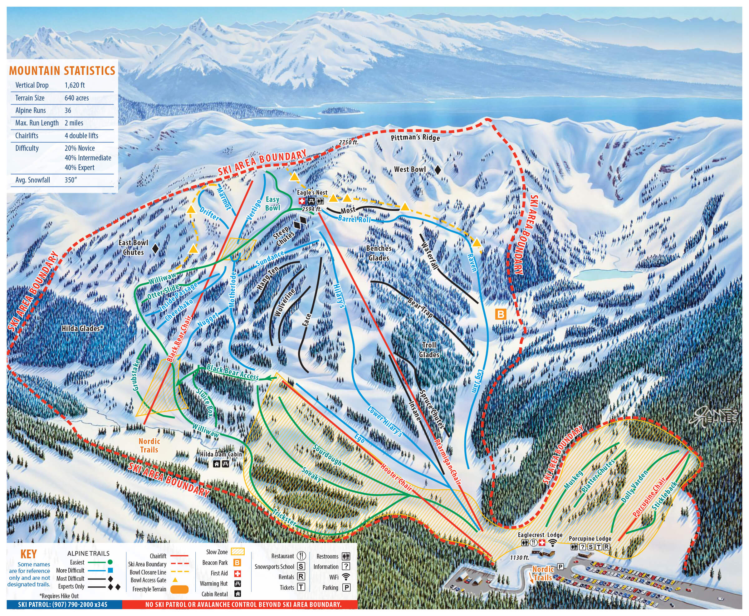 Eaglecrest Ski Area Trail Map