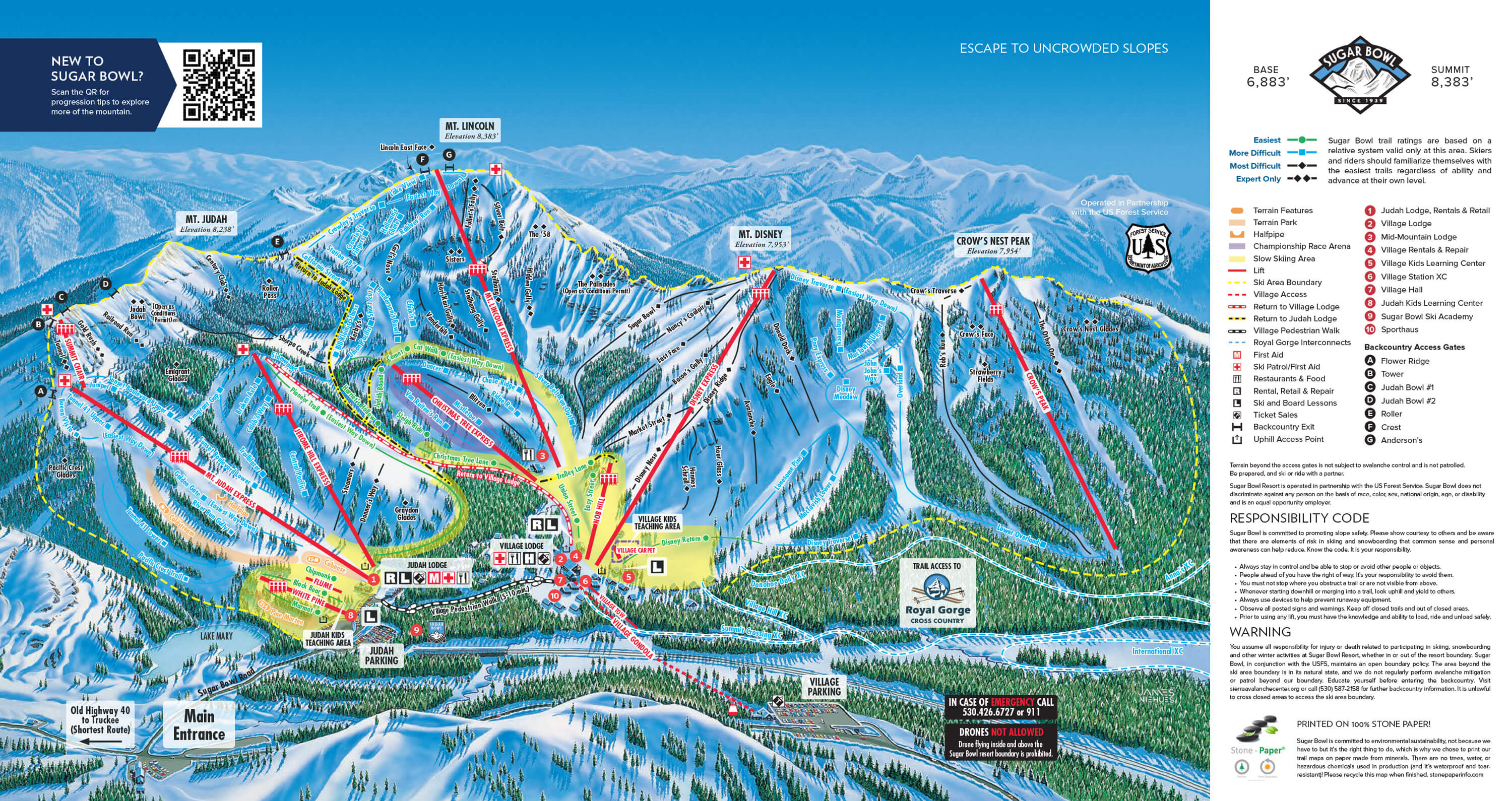 Sugar Bowl Resort Trail Map