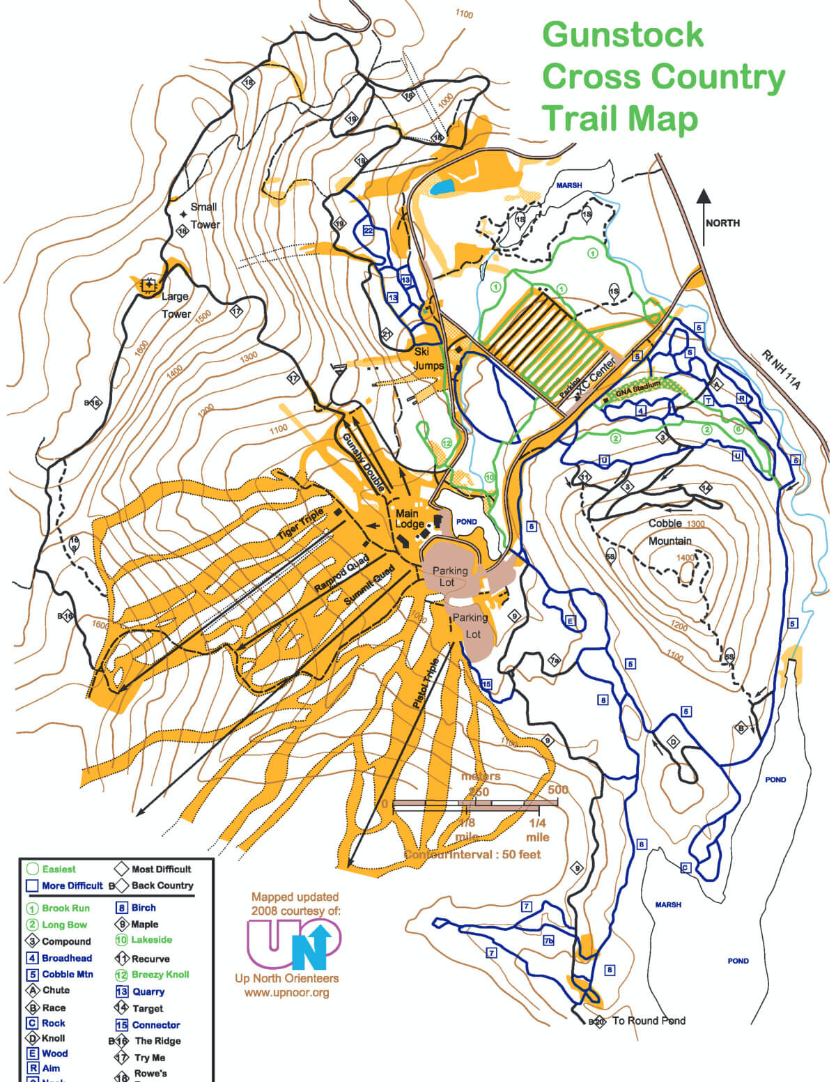 Gunstock Outdoor Center Trail Map
