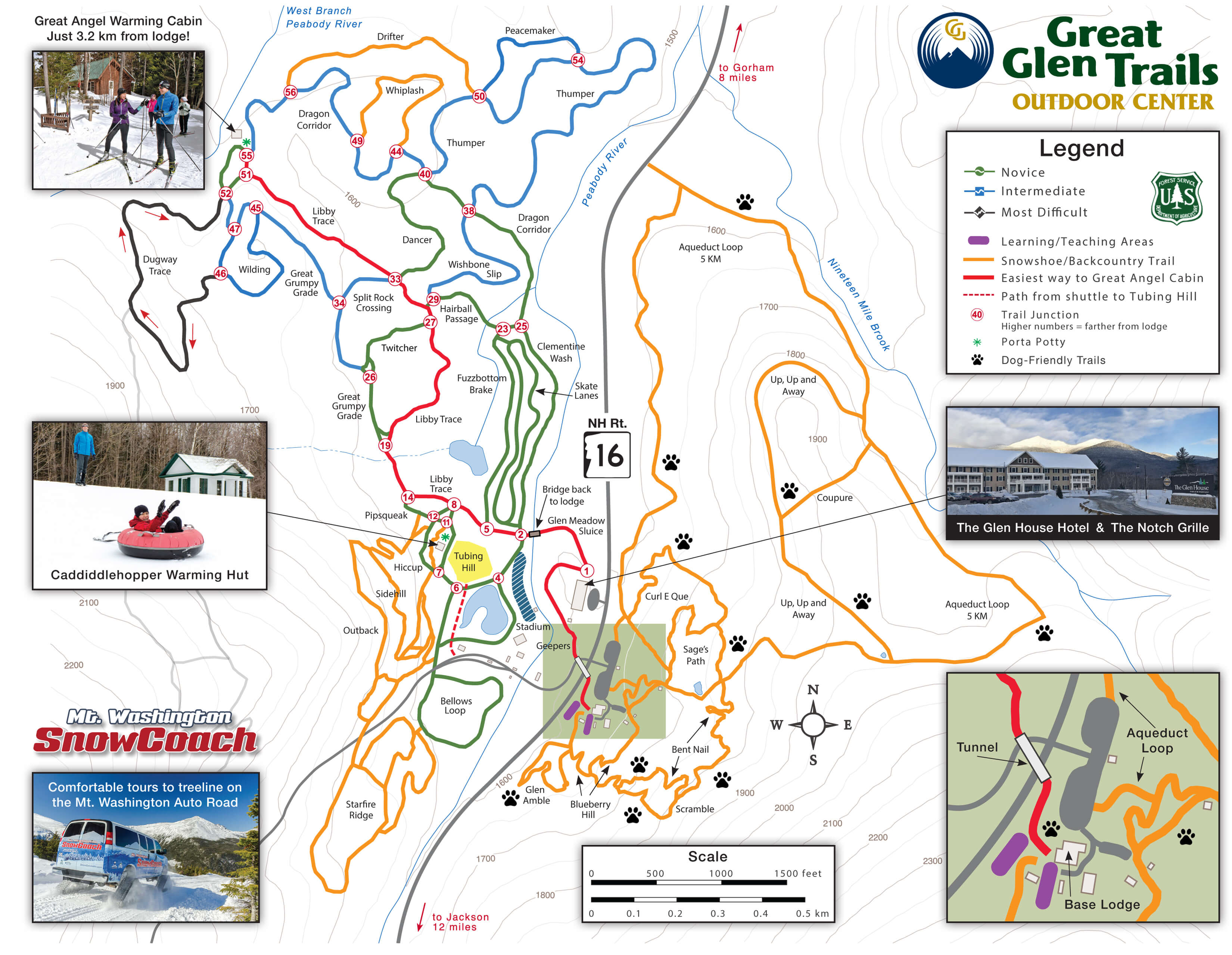 Great Glen Trails Outdoor Center Trail Map