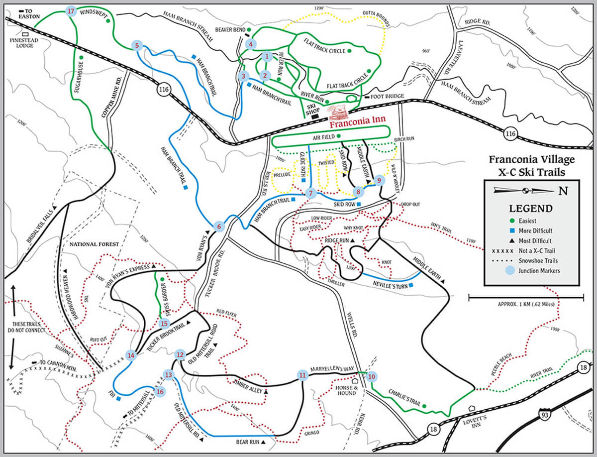 Franconia Inn Ski Center Trail Map