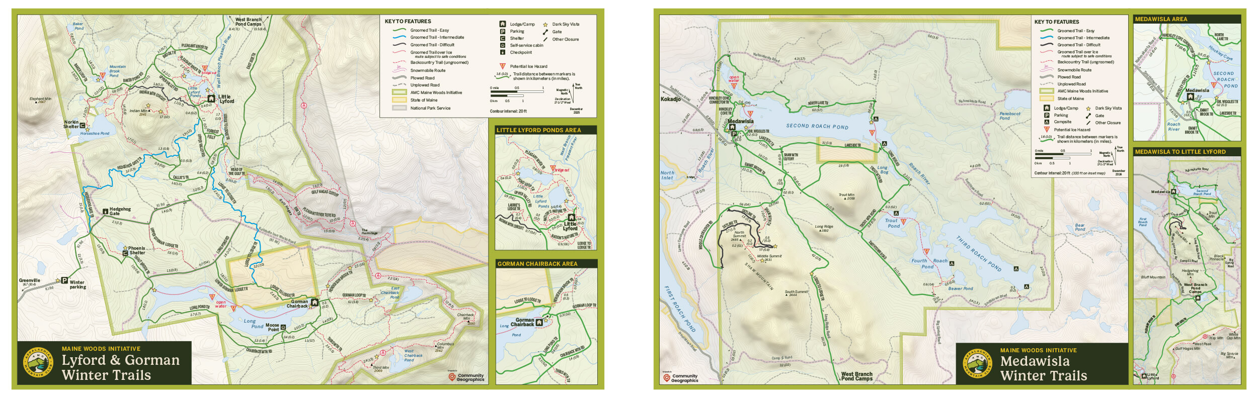 AMC Maine Wilderness Lodges Trail Map